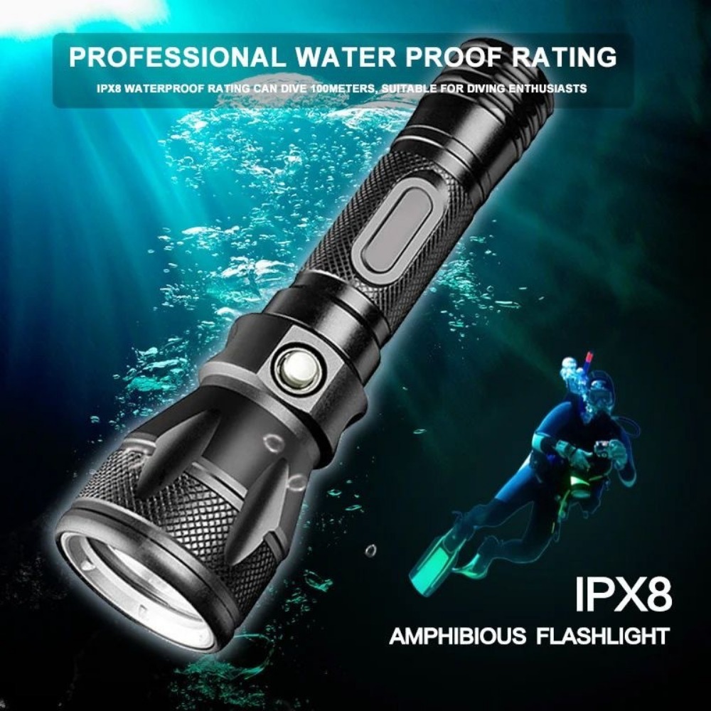 مصباح غوص احترافي LED، كشاف غو - مراجعة Underwater Flashlight وسعره