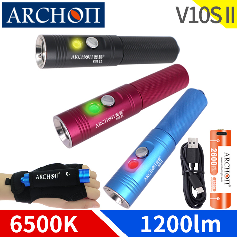 Archon V10s II الغوص مصباح غوص - مراجعة Underwater Flashlight وسعره